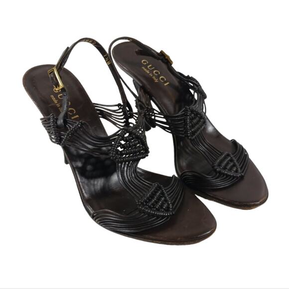 Gucci Vintage Heels/Sandals size 7.5B S2699 - Picture 6 of 13